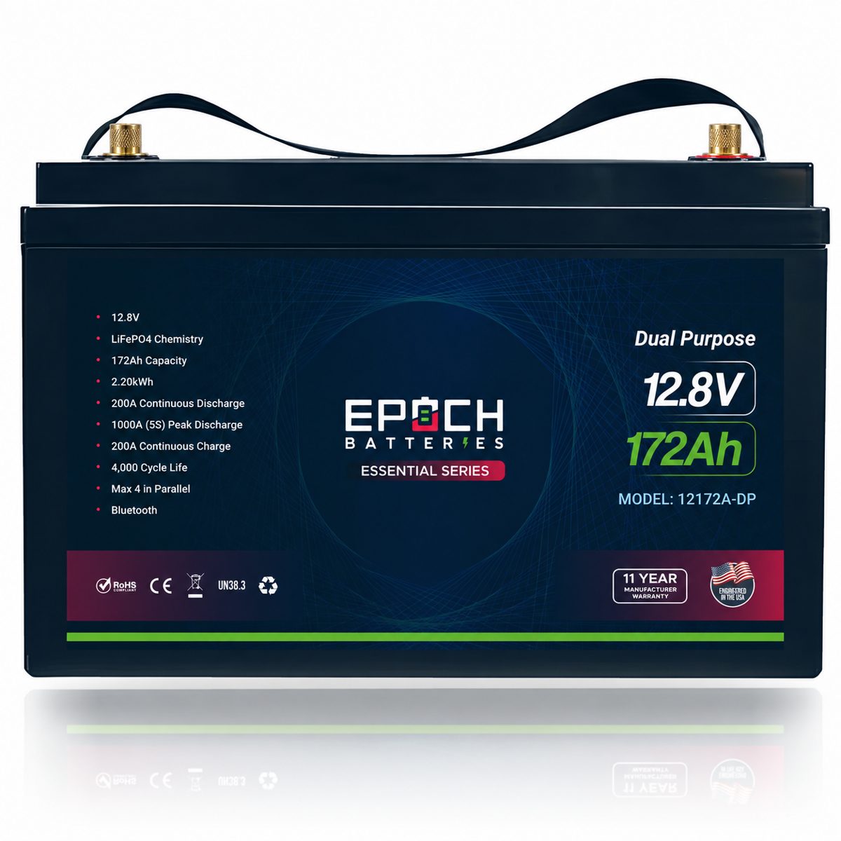 Epoch 12V 172Ah Cranking & Deep Cycle (Dual Purpose) LiFePO4 Battery